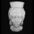 Testa di Moro ceramica di Caltagirone cm.38 completamente bianca