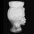 Testa di Moro ceramica di Caltagirone cm.38 completamente bianca